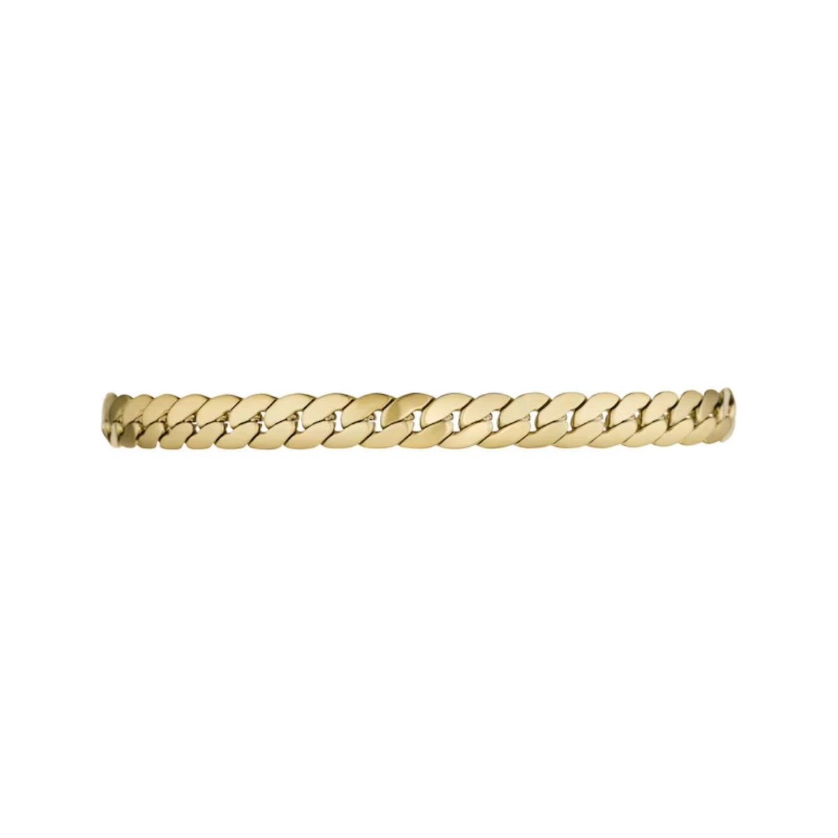 Armani Exchange Cayde AX7144SET gold steel chain bracelet laid flat