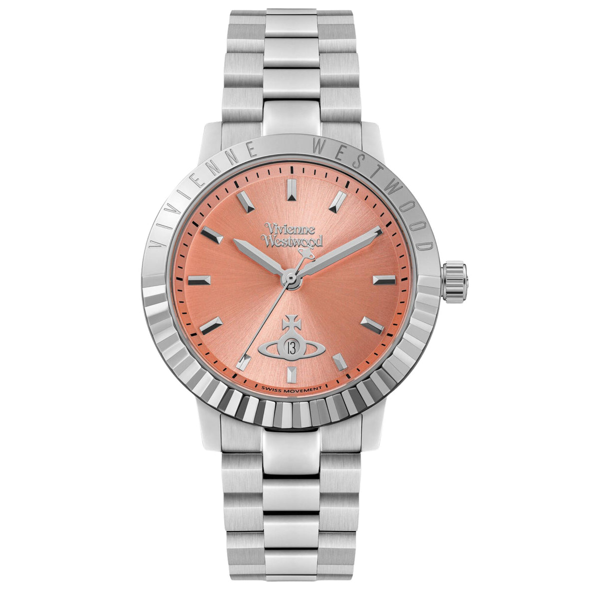 Vivienne Westwood Dulwich 34mm VV307COSL quartz pink dial front view