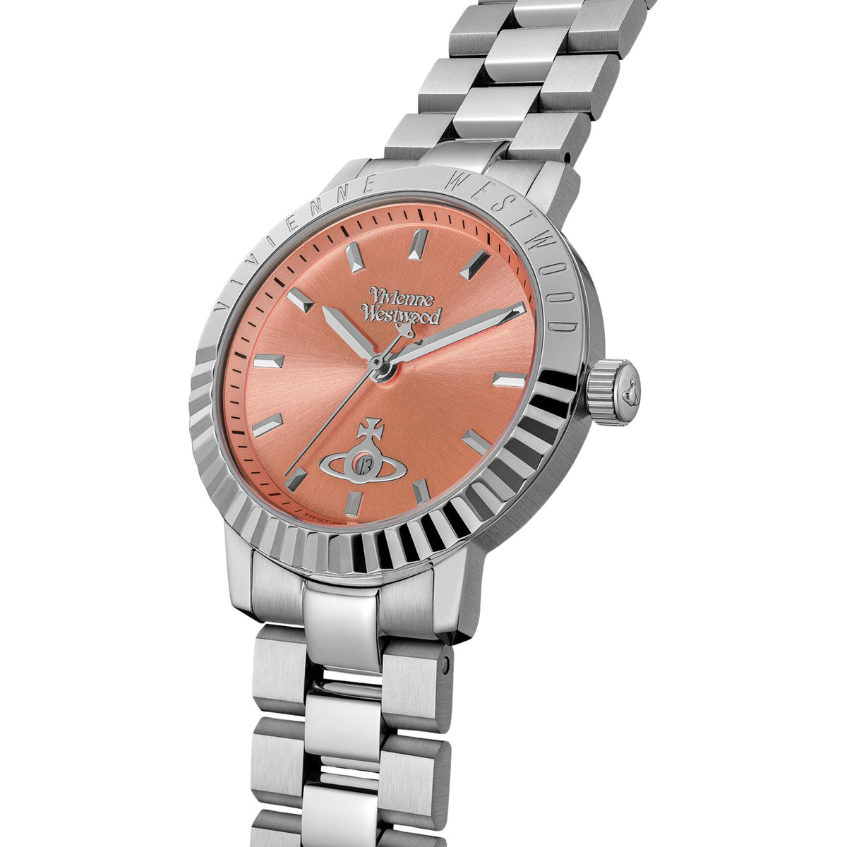 Vivienne Westwood Dulwich VV307COSL stainless steel case side view