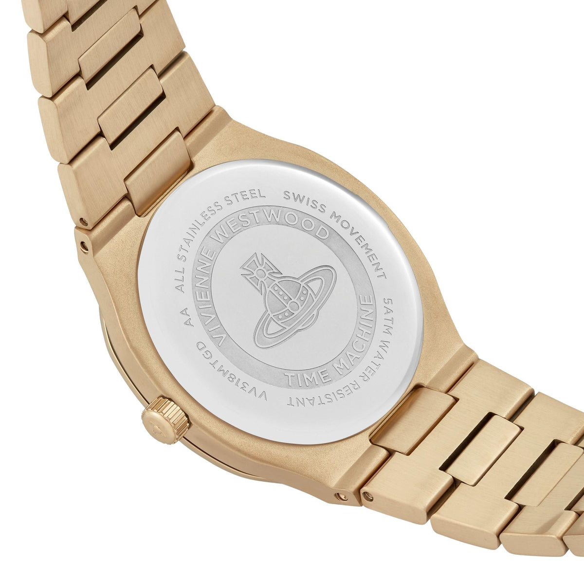 Vivienne Westwood Merton VV318MTGD engraved case back detail