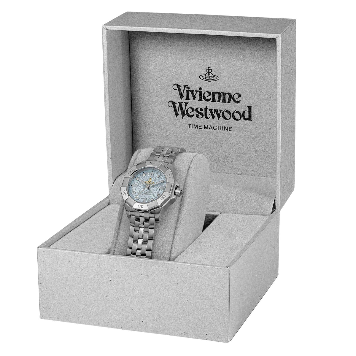 Vivienne Westwood The Brompton VV341LBLSL womens watch inside official presentation box