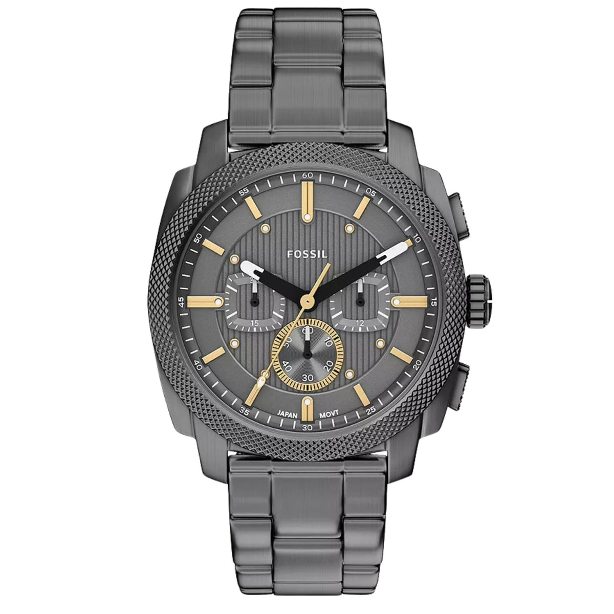 Fossil Machine 44mm FS6160 chronograph grey dial watch front view