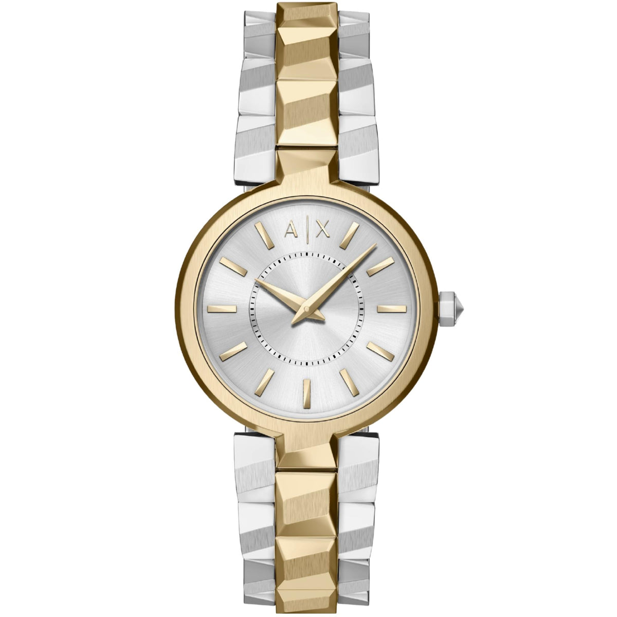 Armani Exchange Audora 34mm AX4406 silver dial front view