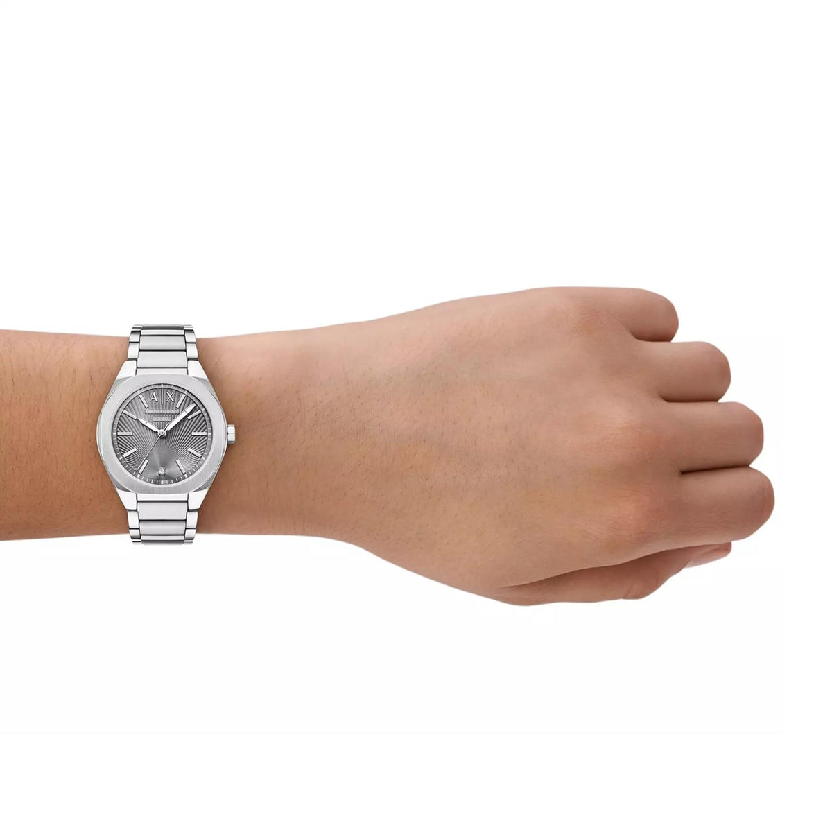 Armani Exchange Sync AX6030 on wrist view