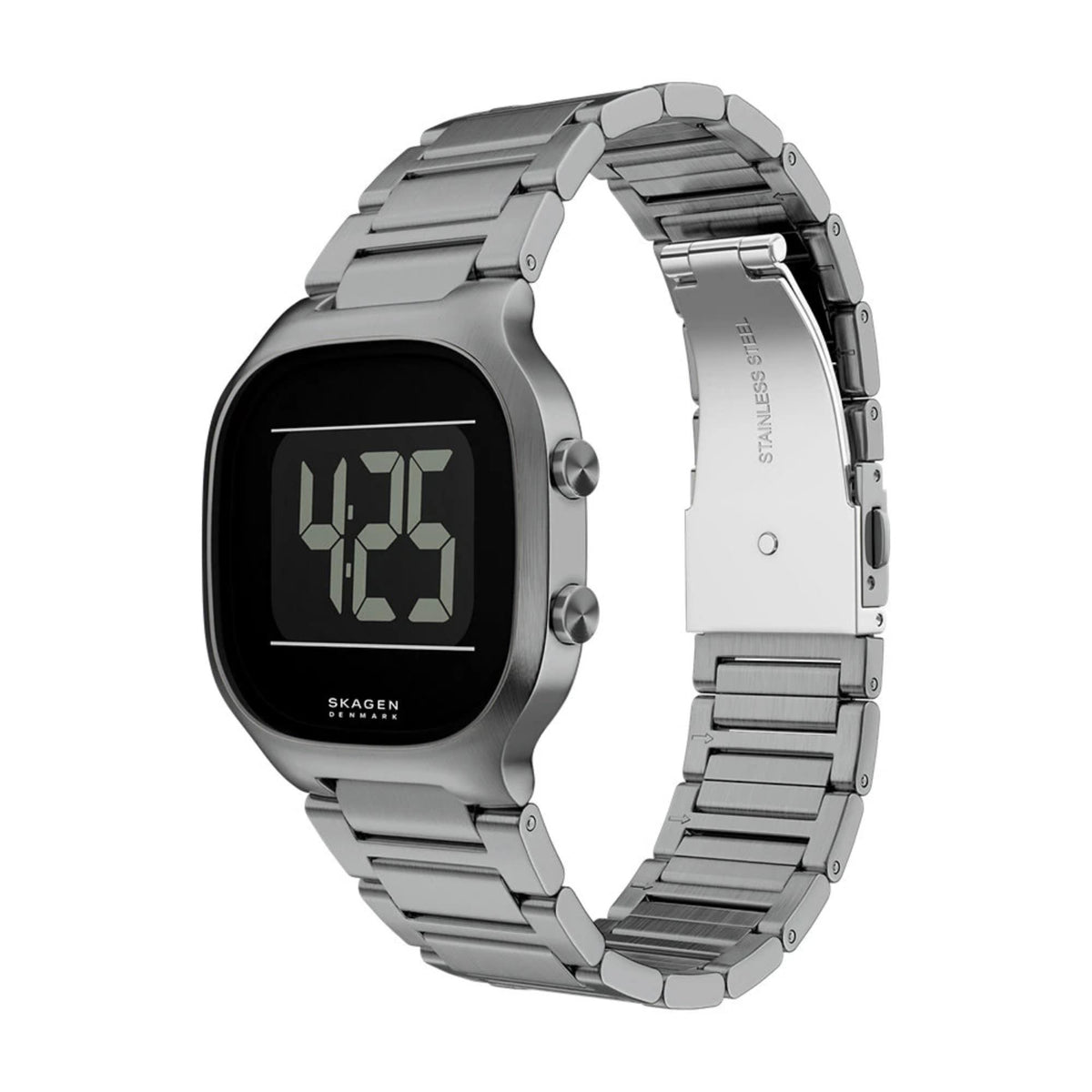 Skagen Mellem SKW6947 stainless steel deployment clasp and inner bracelet detail