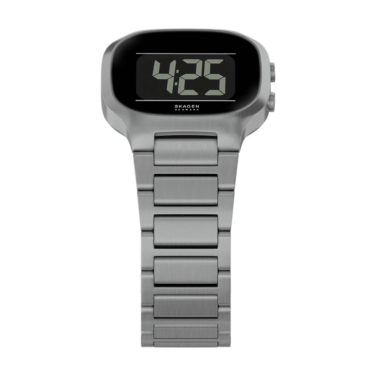 Skagen Mellem SKW6947 black digital dial face and upper link band detail