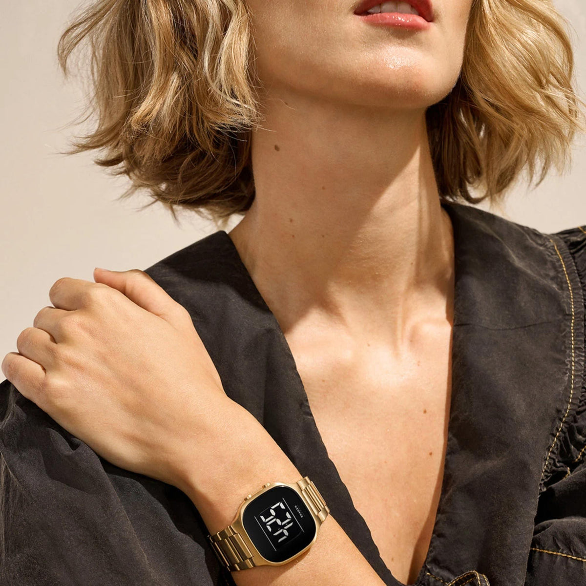 Skagen Mellem SKW6949 Digital Watch Styled with Black Dress