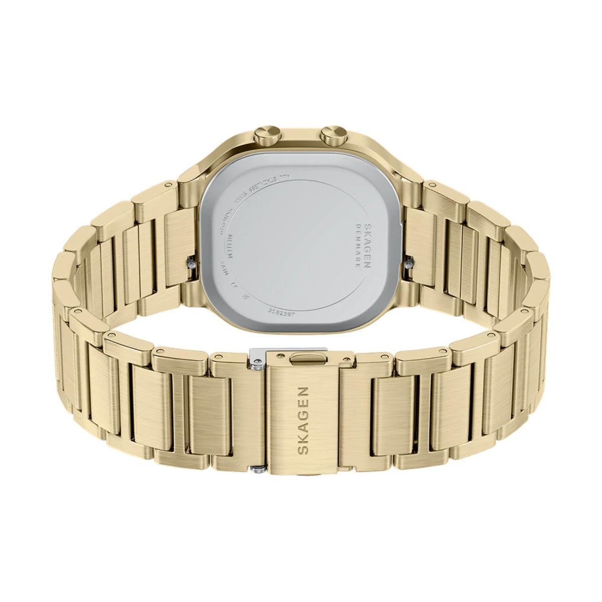Open Back Angle Showing Caseback and Bracelet of Skagen Mellem SKW6949