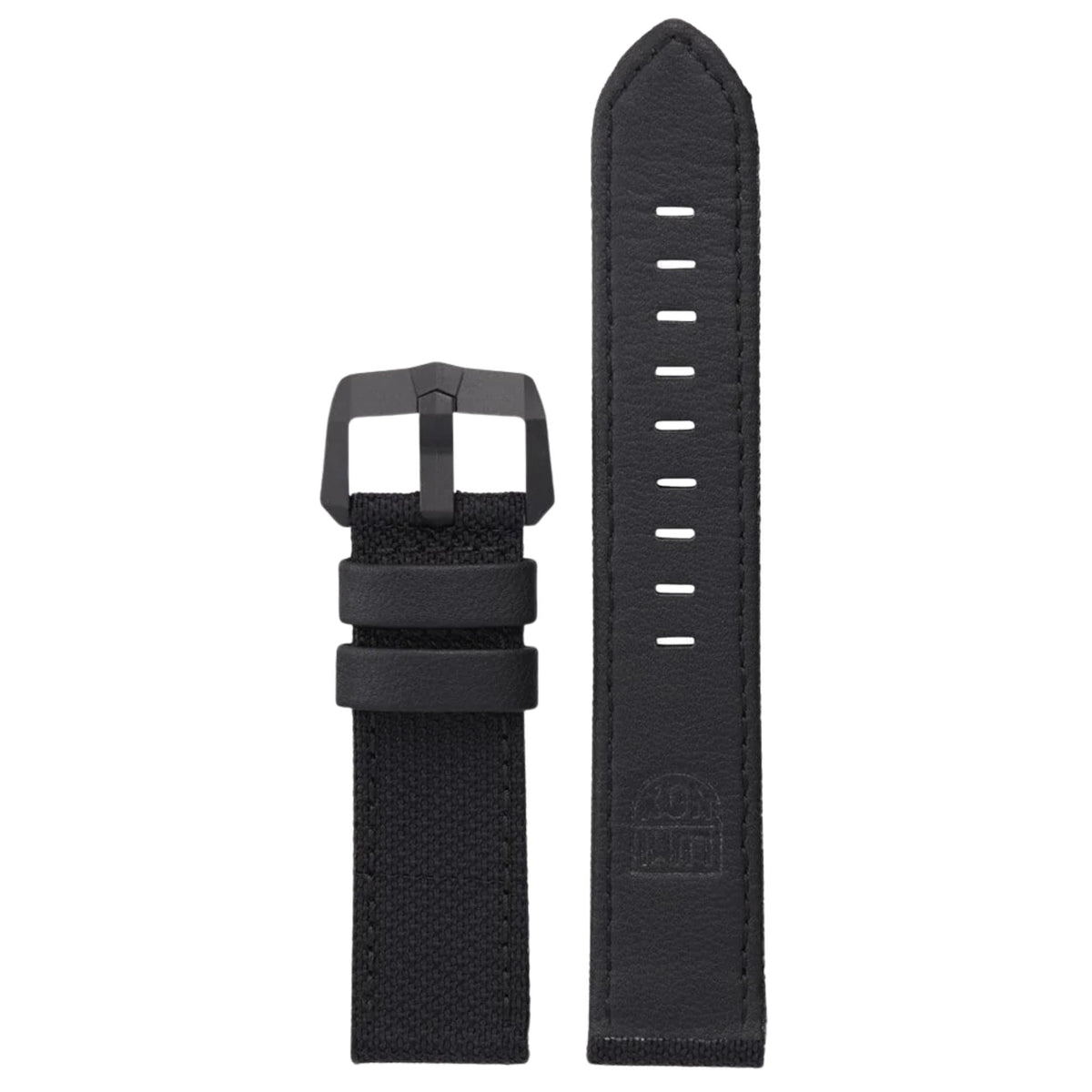 Black Kevlar and leather strap with matte black pin buckle for the Luminox F-117 Nighthawk XA.6442.H watch