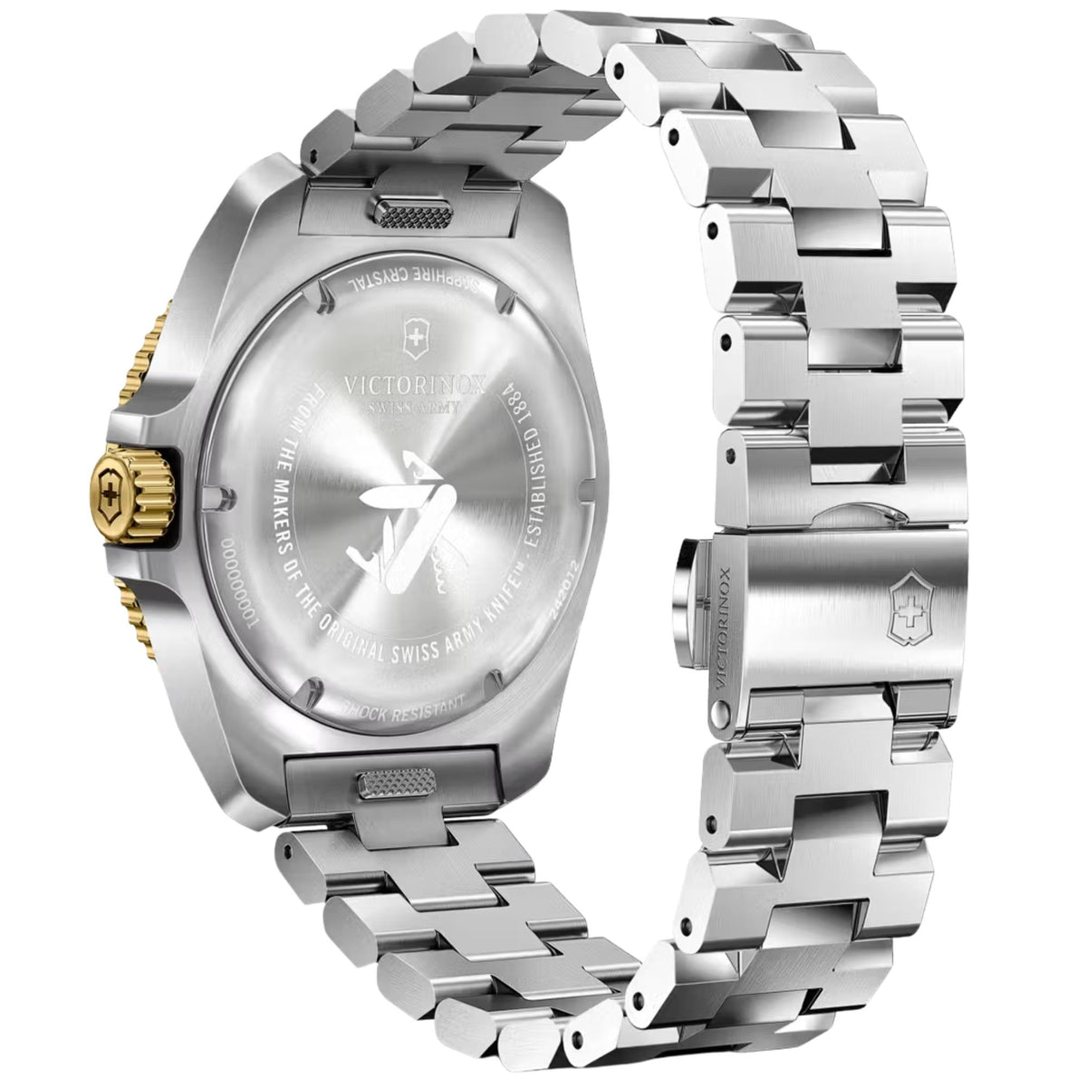 Victorinox Journey 1884 242012 stainless steel bracelet and deployment clasp