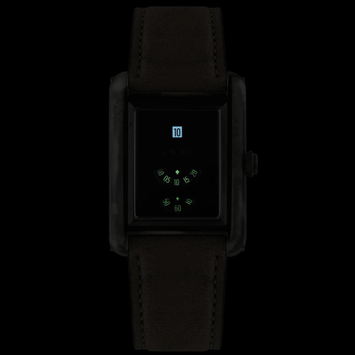 Out of Order Forma Venti F20BLK.OOO luminous dial view in the dark
