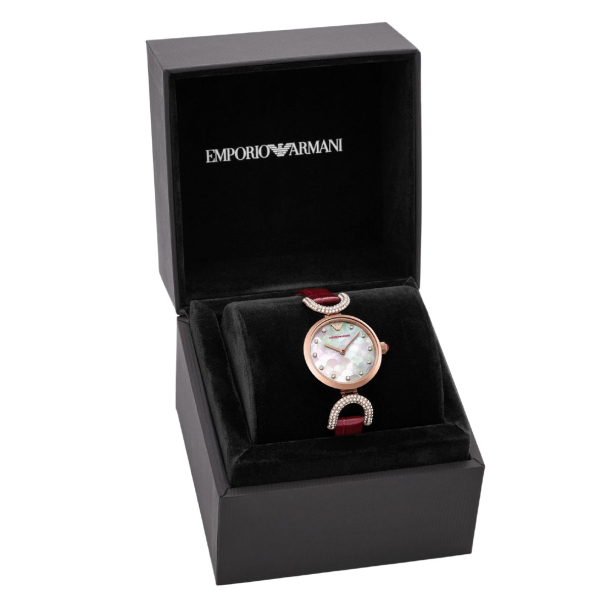 Emporio Armani Gianni AR11737 mother of pearl dial inside black presentation box