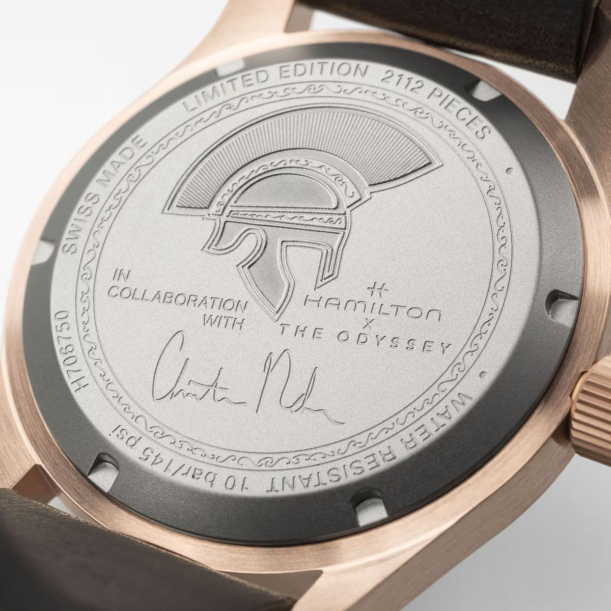 Hamilton Khaki Field H70675530 Odyssey caseback close up