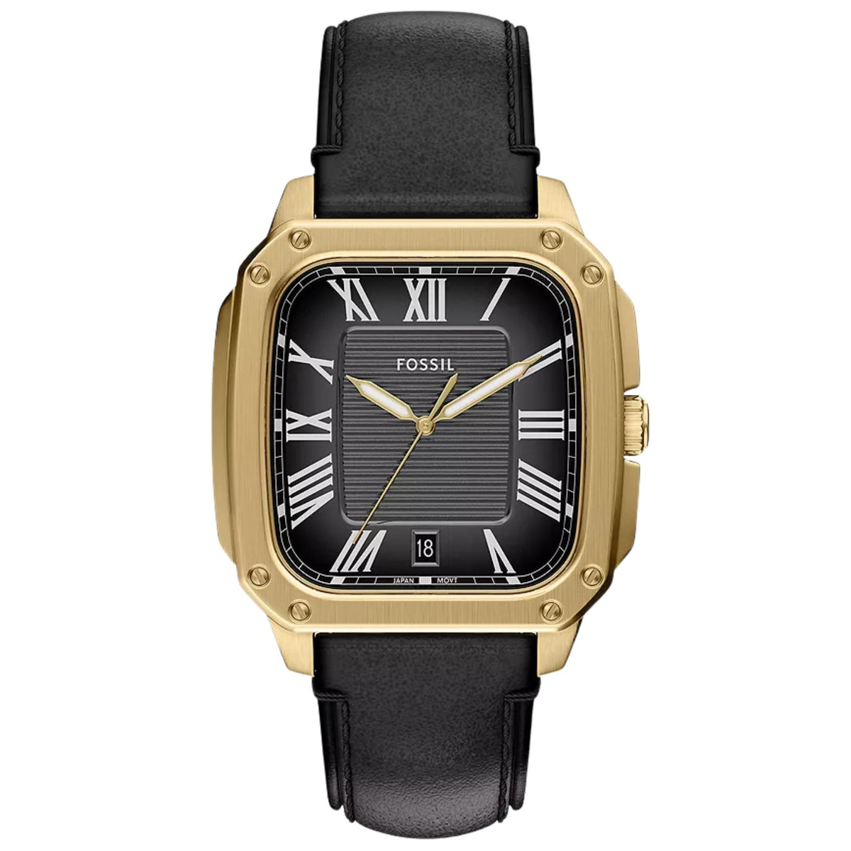 Fossil Crosby 42mm FS6151 black dial front view