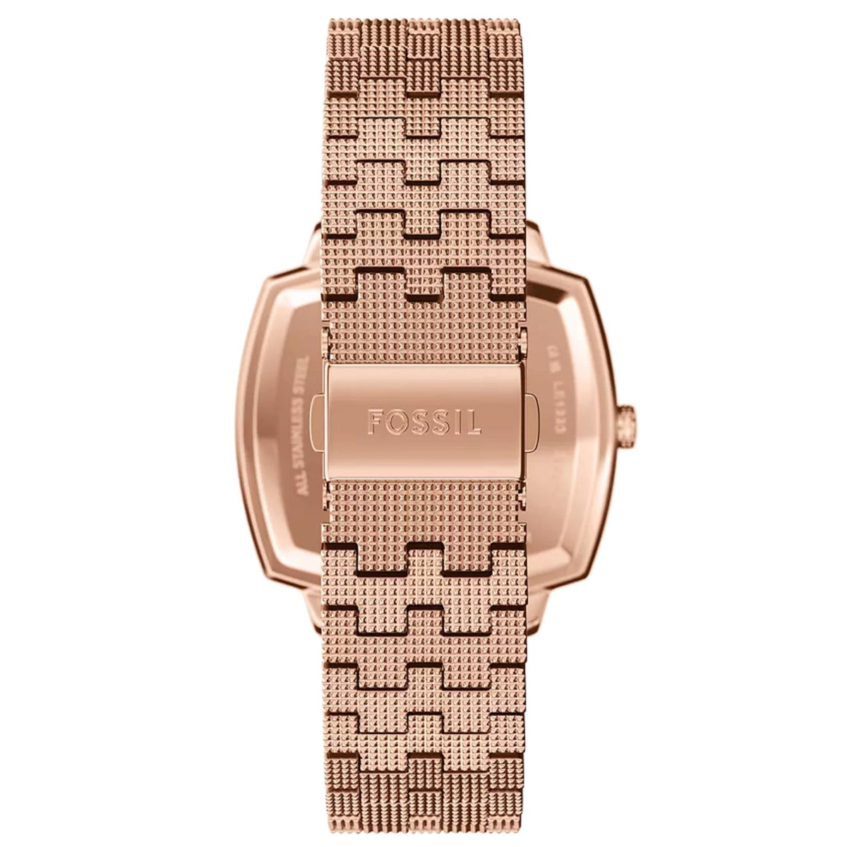 Fossil Machine x Nick Jonas LE1226 textured steel bracelet and clasp detail