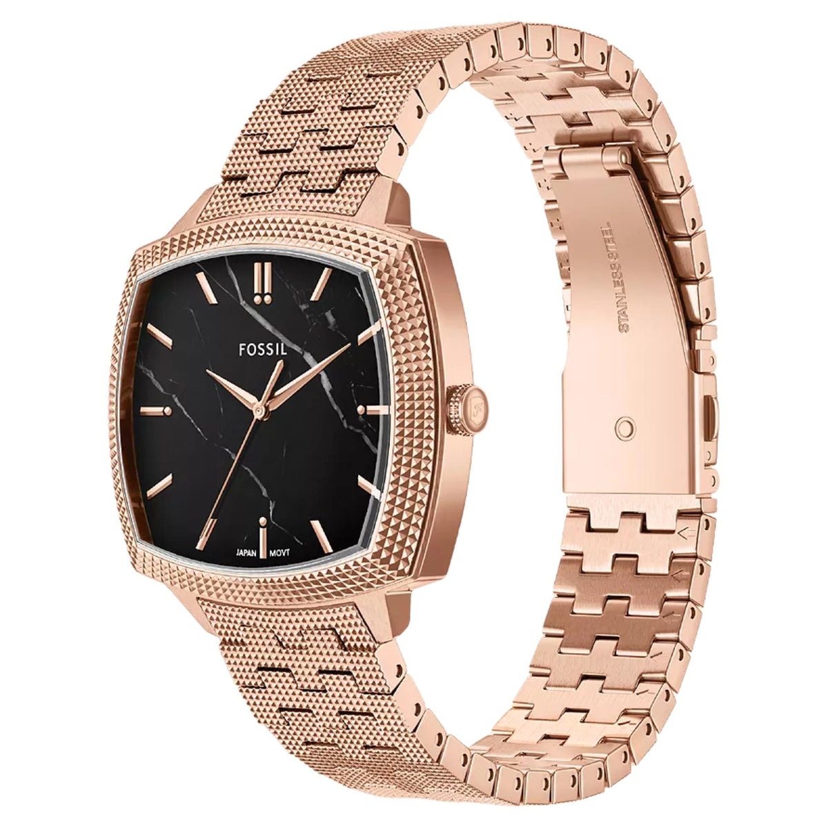 Fossil Machine x Nick Jonas LE1226 three-quarter dial and bracelet side view