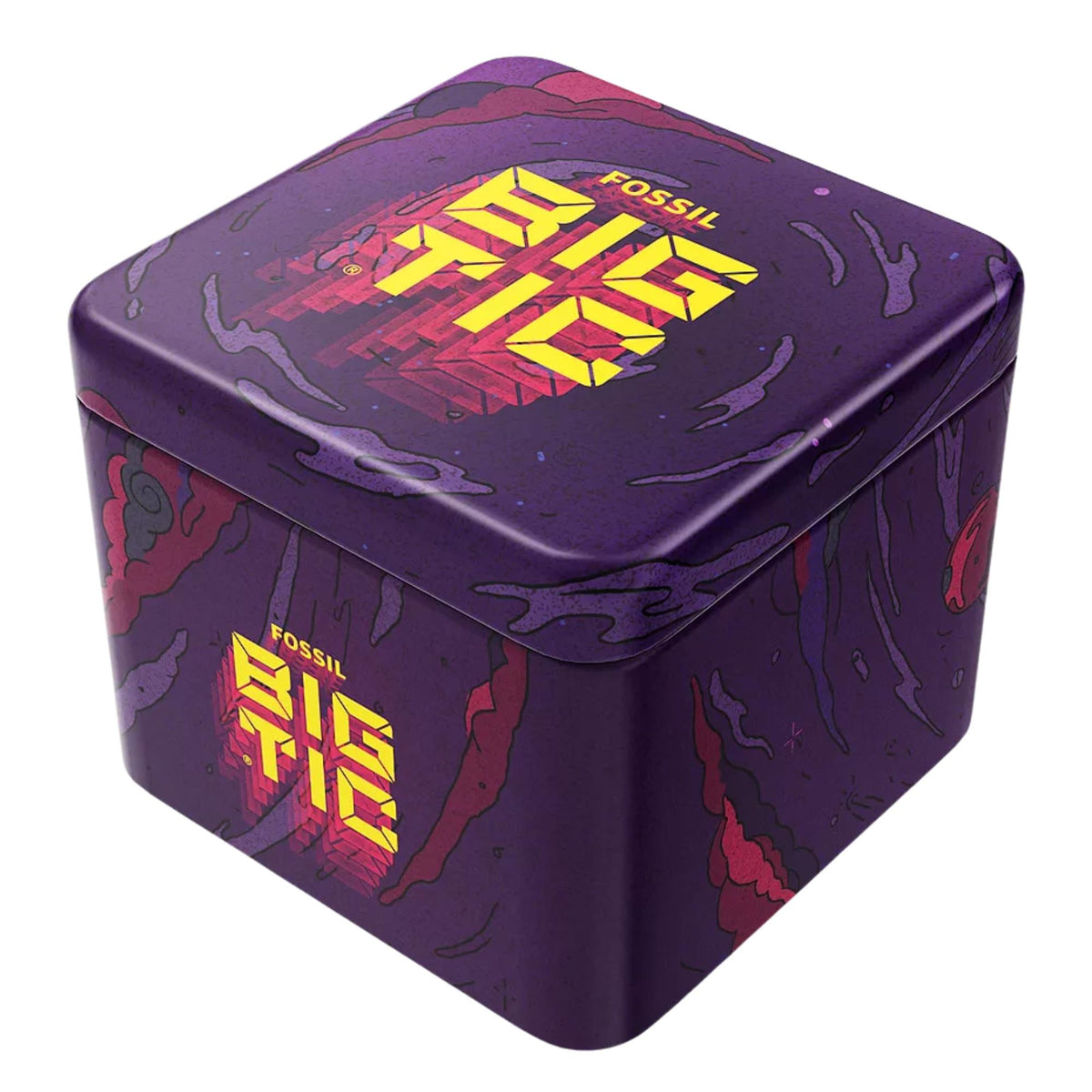 Fossil Y2K Big Tic LE1234 purple collectible tin packaging