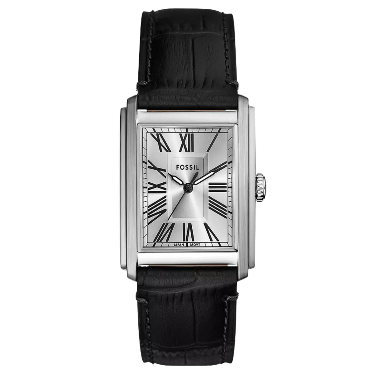 Fossil Carraway FS6078 silver dial front view