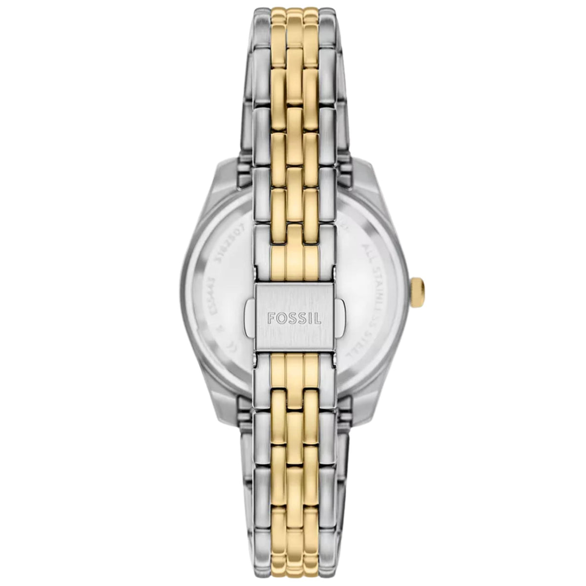 Fossil Scarlette ES5443 stainless steel case back detail