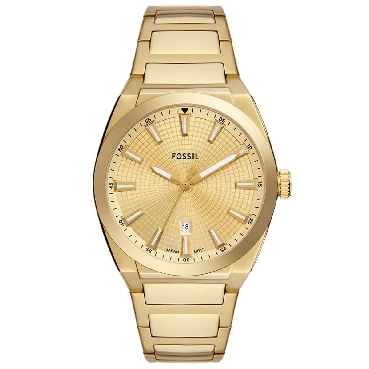 Fossil Everett 42mm FS5965 gold dial front view