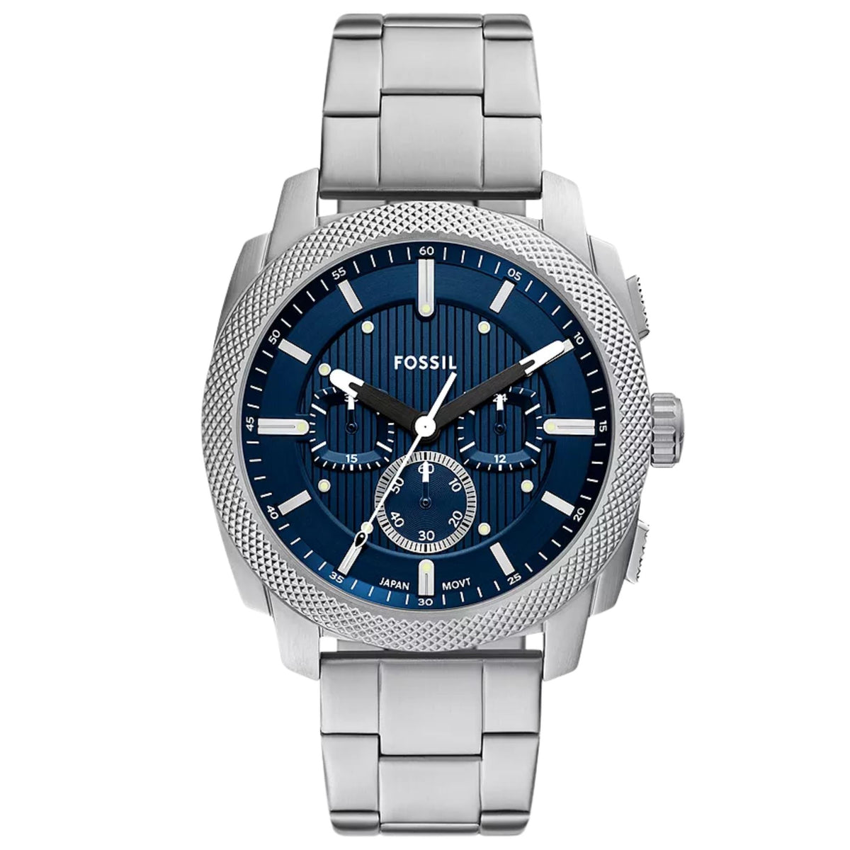 Fossil Machine 44mm FS6096 blue dial front view