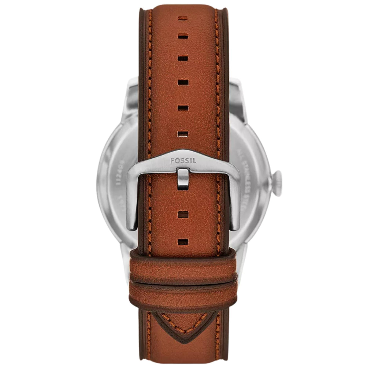 Fossil Townsman ME3265 brown leather strap back view