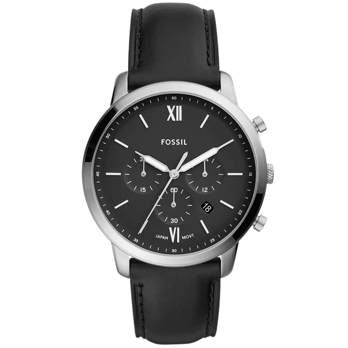 Fossil Neutra 44mm Chronograph FS5452 black dial front view