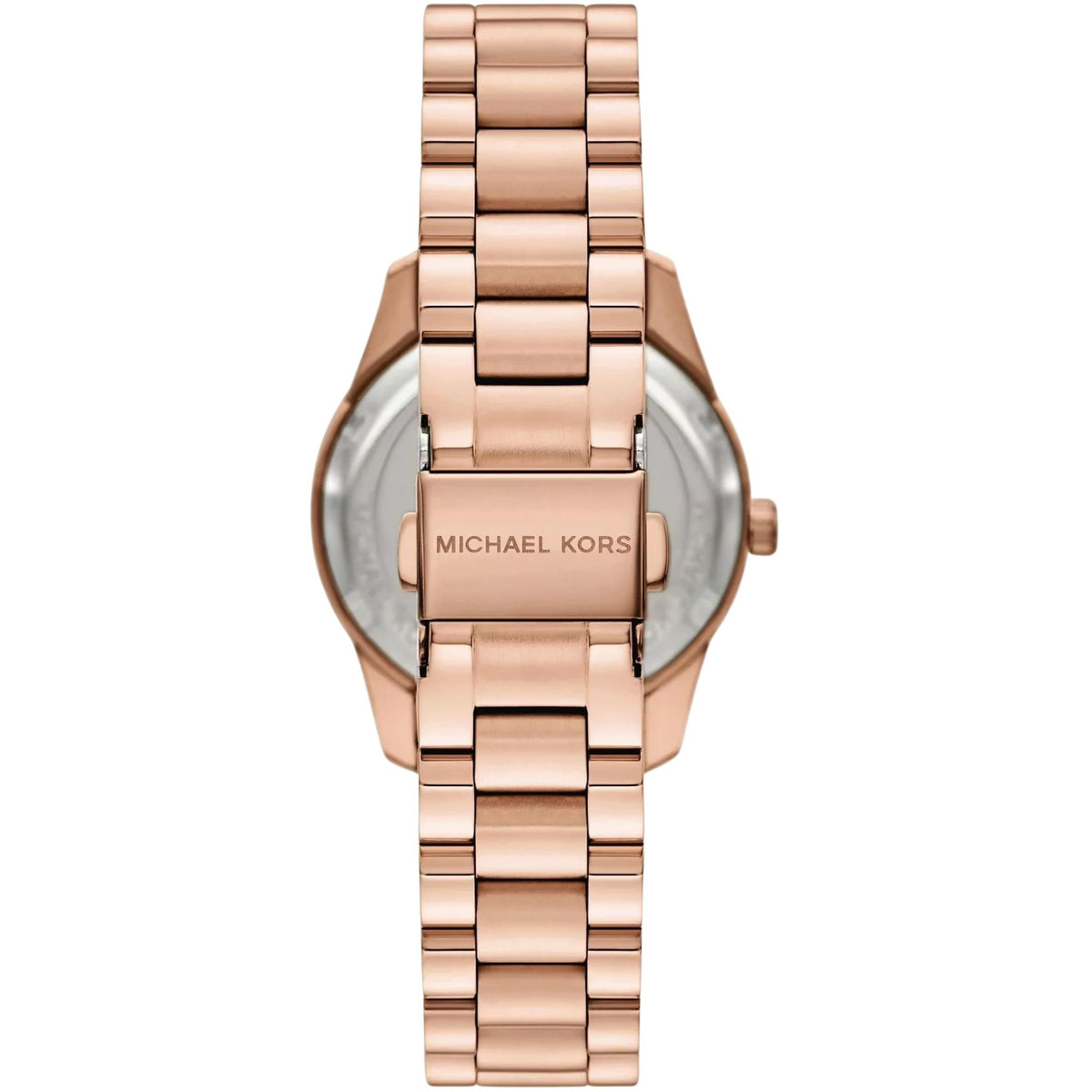 Michael Kors Lexington MK4926 steel bracelet and Michael Kors engraved deployment clasp detail