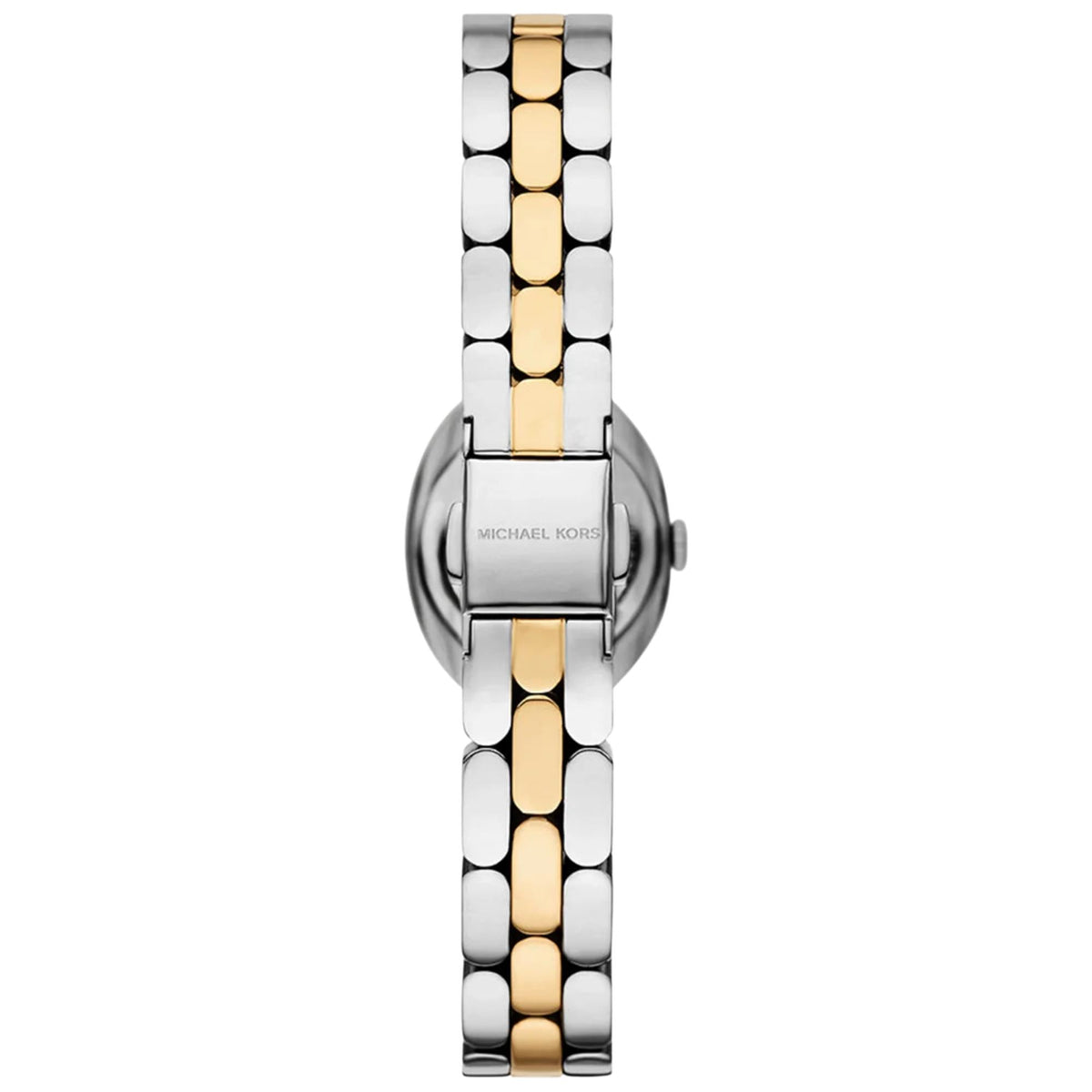 Michael Kors Maude MK4956 two-tone link bracelet and branded deployment clasp view
