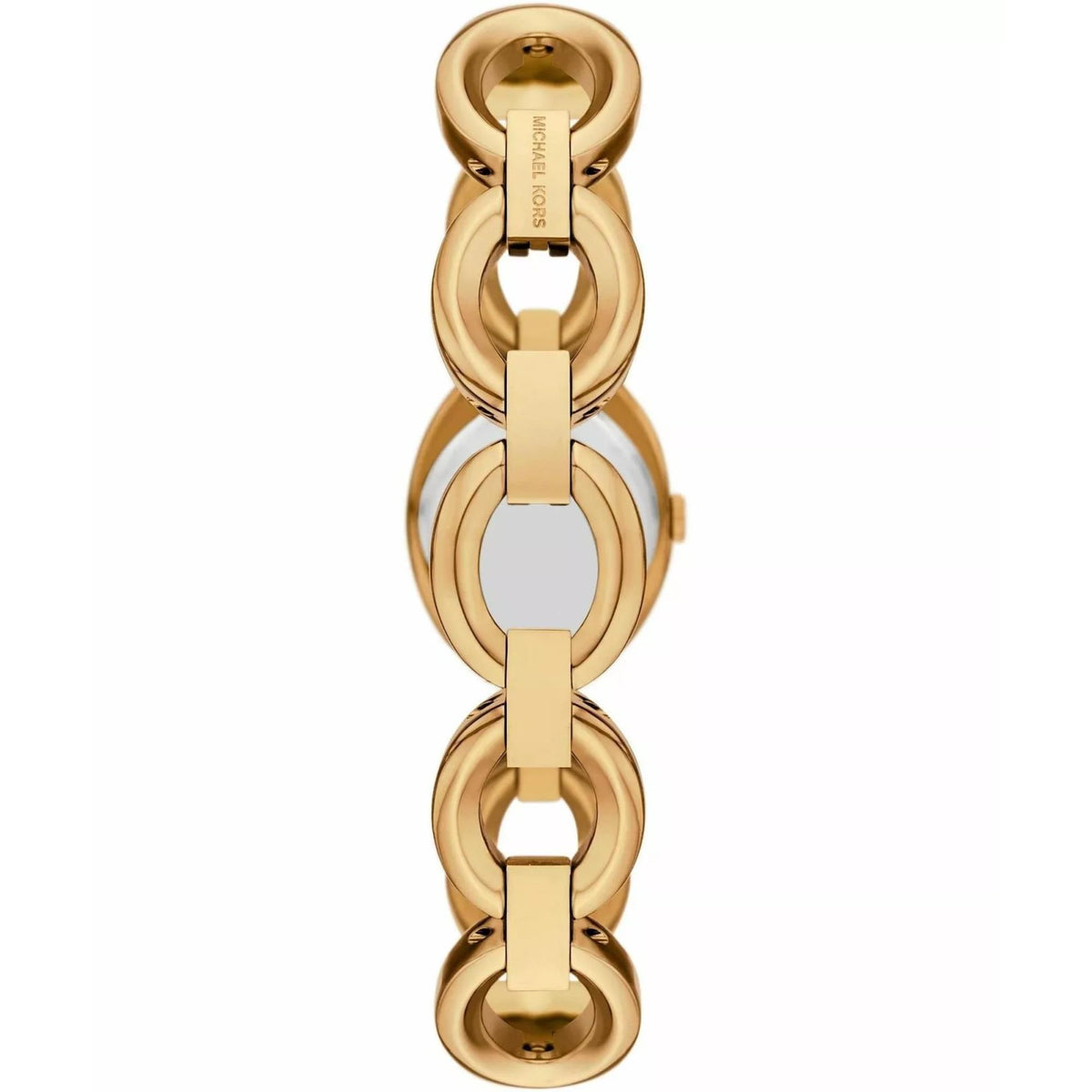 Michael Kors Maude MK4957 gold-tone steel chain link bracelet and clasp detail