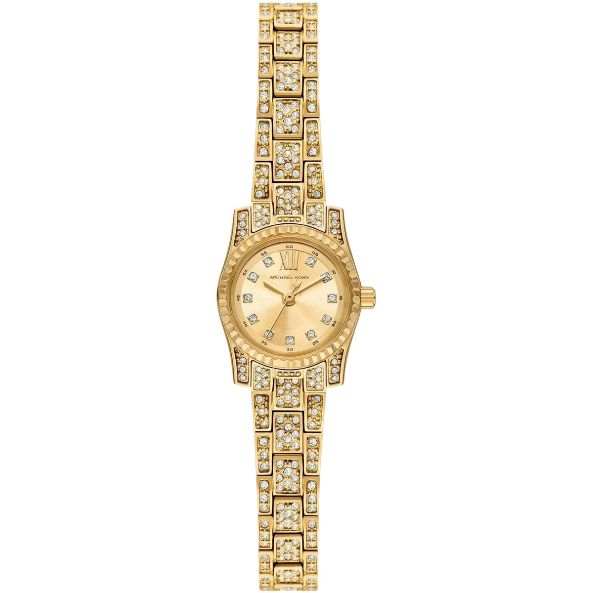 Michael Kors Lexington 19mm MK4980 gold dial front view