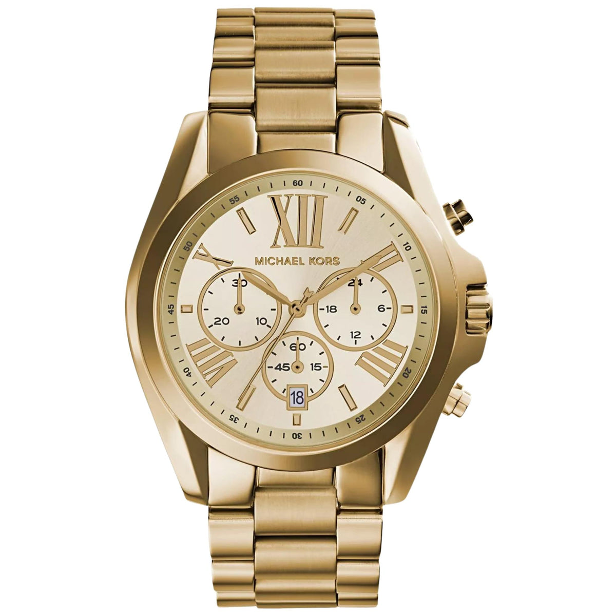 Michael Kors Bradshaw 42mm MK5605 gold dial front view