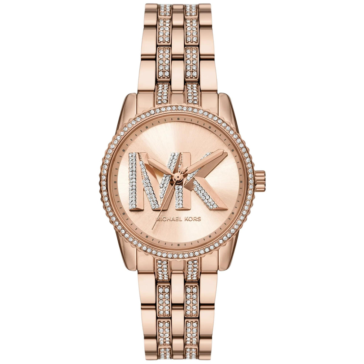 Michael Kors Bryant 35mm Rose Gold Dial Steel Ladies Quartz Watch MK7541 front view