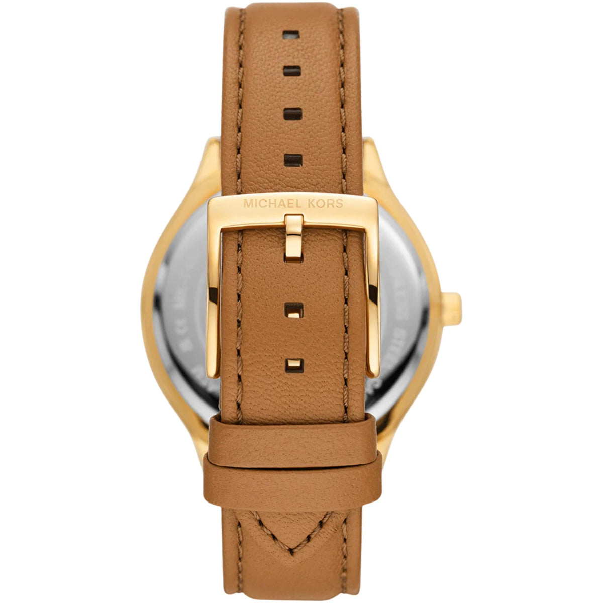 Michael Kors Slim Runway MK7543 gold-tone buckle and strap back view
