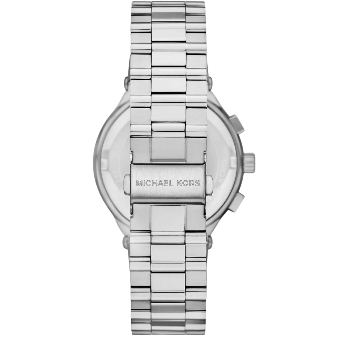 Michael Kors Billie MK9222 stainless steel bracelet and engraved Michael Kors clasp back view