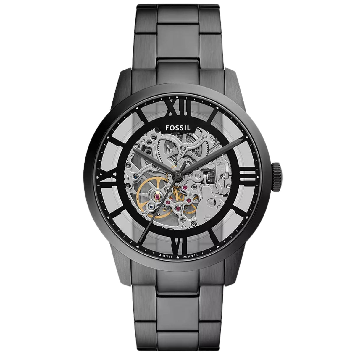 Fossil Townsman 44mm ME3268 skeleton dial front view