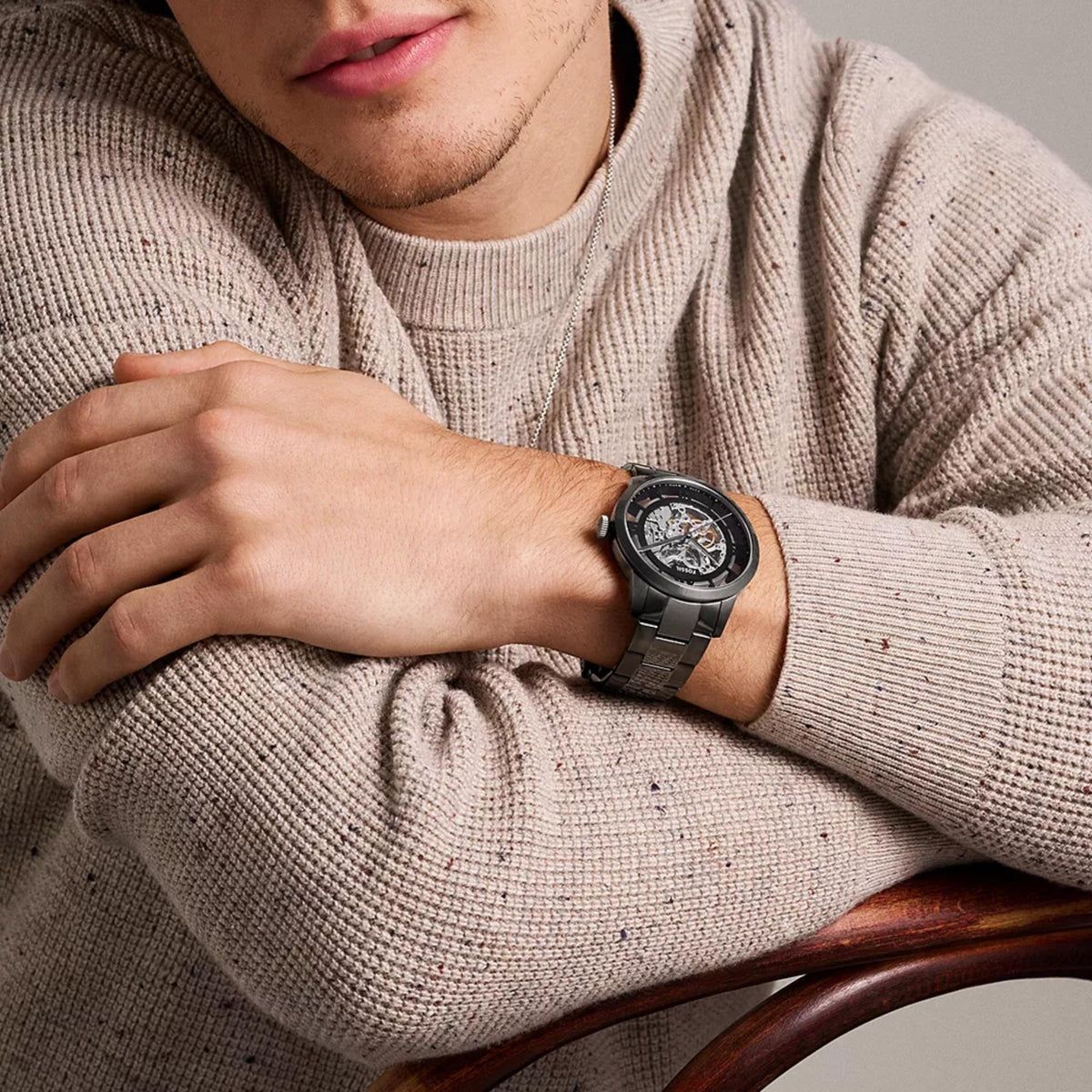 Fossil Townsman ME3268 lifestyle view on a mans wrist