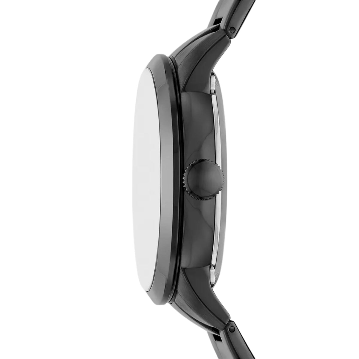 Fossil Townsman ME3268 steel case and crown side profile view