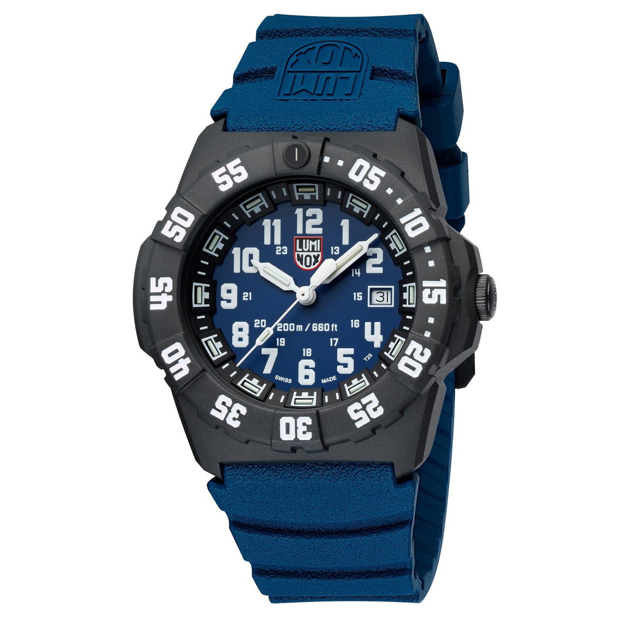 Luminox Navy SEAL 3550 Series 44mm Blue Dial Rubber Mens Quartz Watch XS.3553
