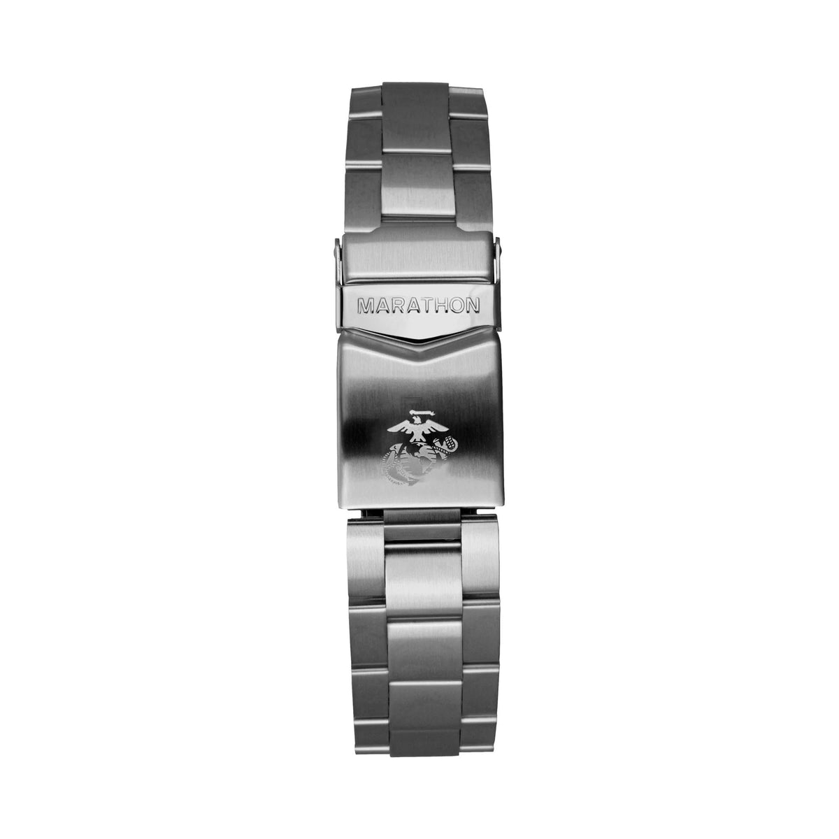 Marathon GSAR Official USMC WW194006SS-0208 mens automatic watch stainless steel deployment clasp detail