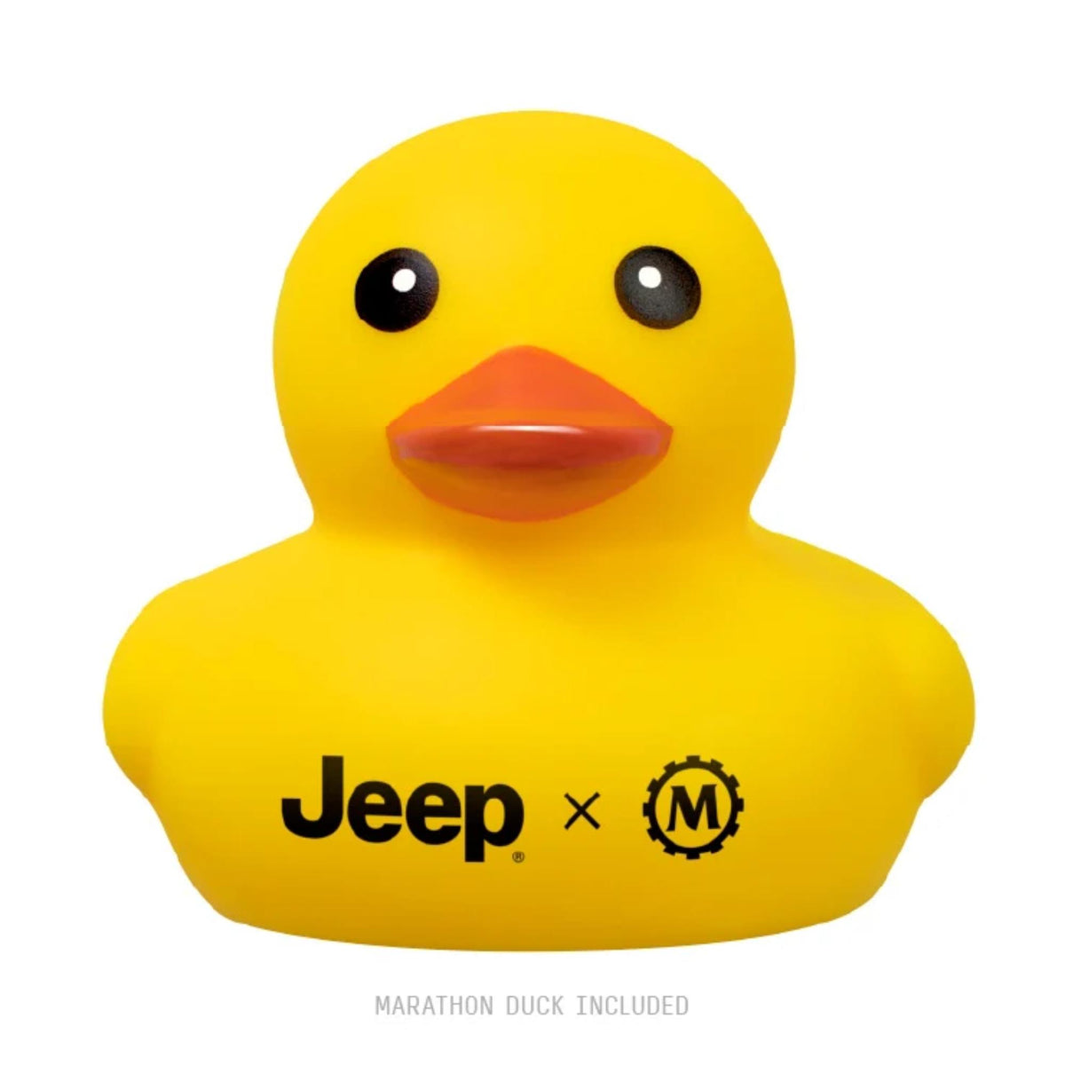 Yellow rubber duck featuring Jeep x Marathon branding included with Marathon Jeep® Rubicon TSAR® WW194007SS-4101 watch