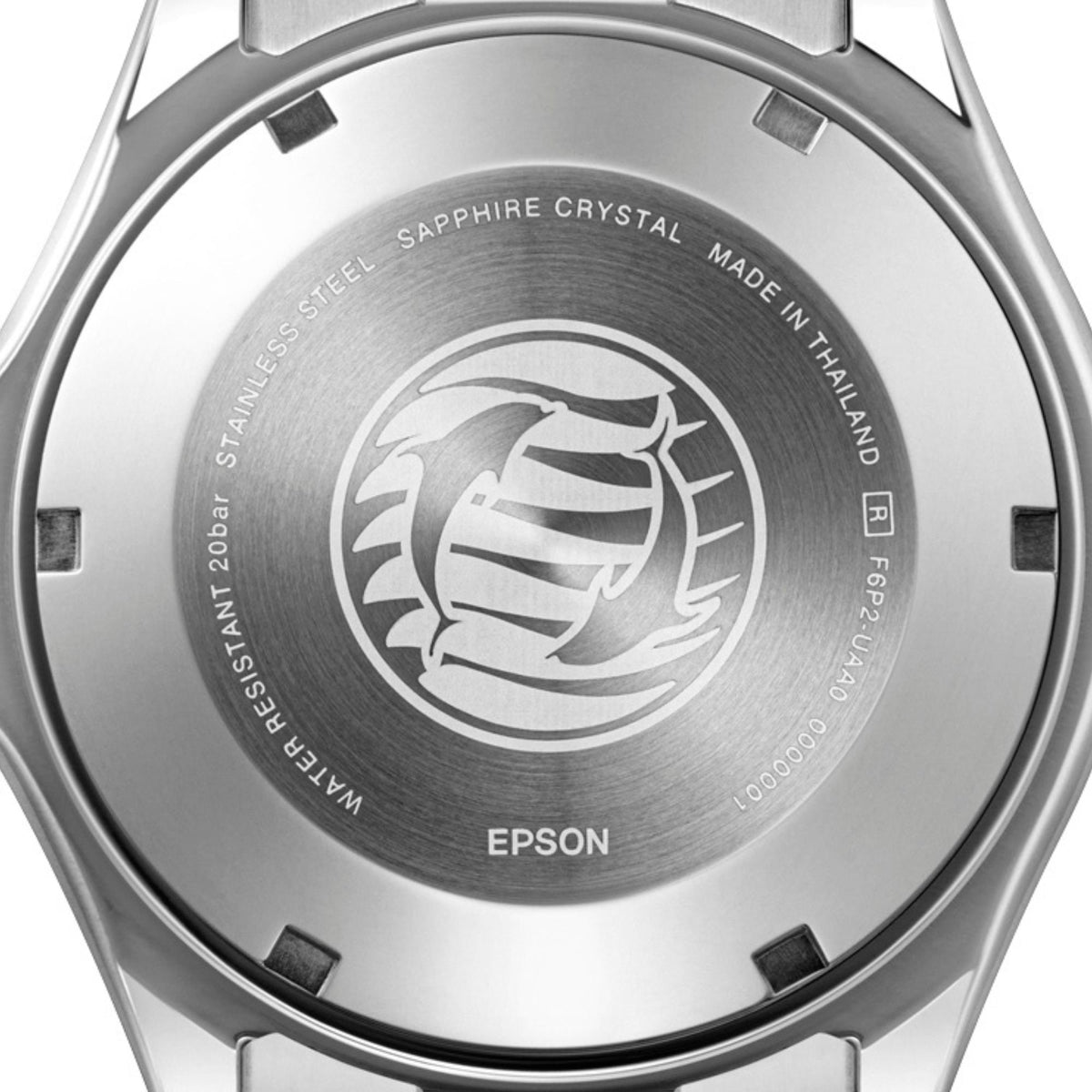 Solid Caseback of Orient Mako GMT RA-BC0002E30B green dial mens watch
