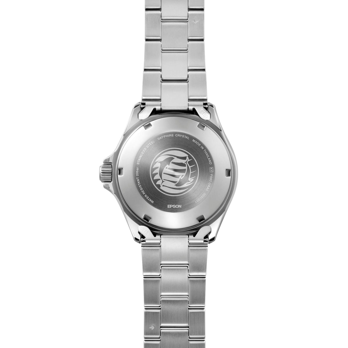 3-link stainless steel bracelet fitted to the Orient Mako Kamasu limited-release RA-AA0827V39B