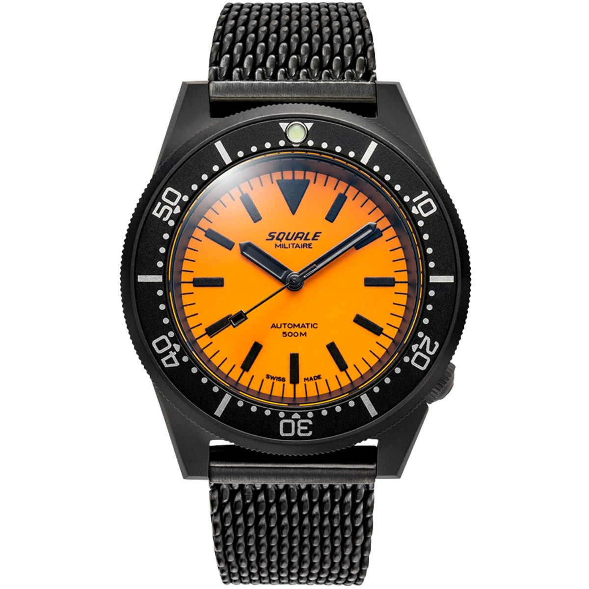 Squale 1521 Full Luminous Militaire 42mm Orange Orange Dial Steel Mens Automatic Watch 1521DLCFOR.MEPVD20