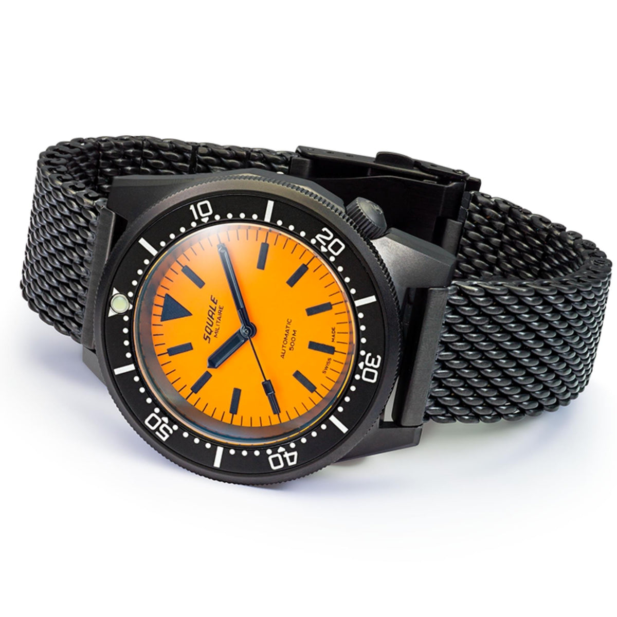Squale 1521 Full Luminous Militaire 42mm Orange Orange Dial Steel Mens Automatic Watch 1521DLCFOR.MEPVD20