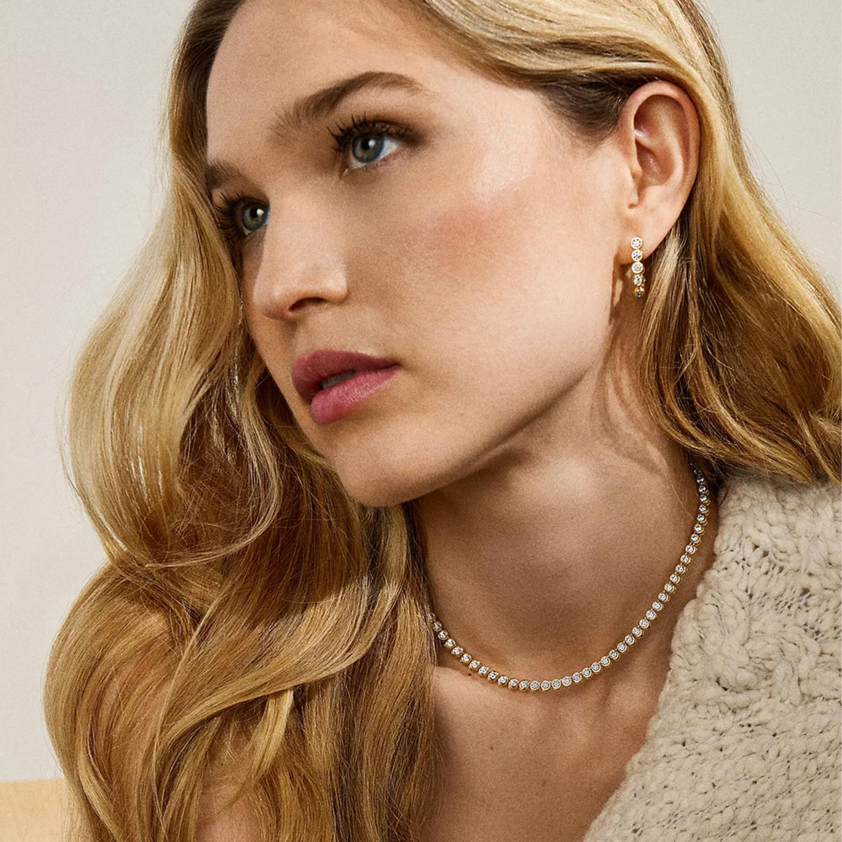 Skagen Moderne Glitz 356mm Gold Ladies Necklace SKJ5019710