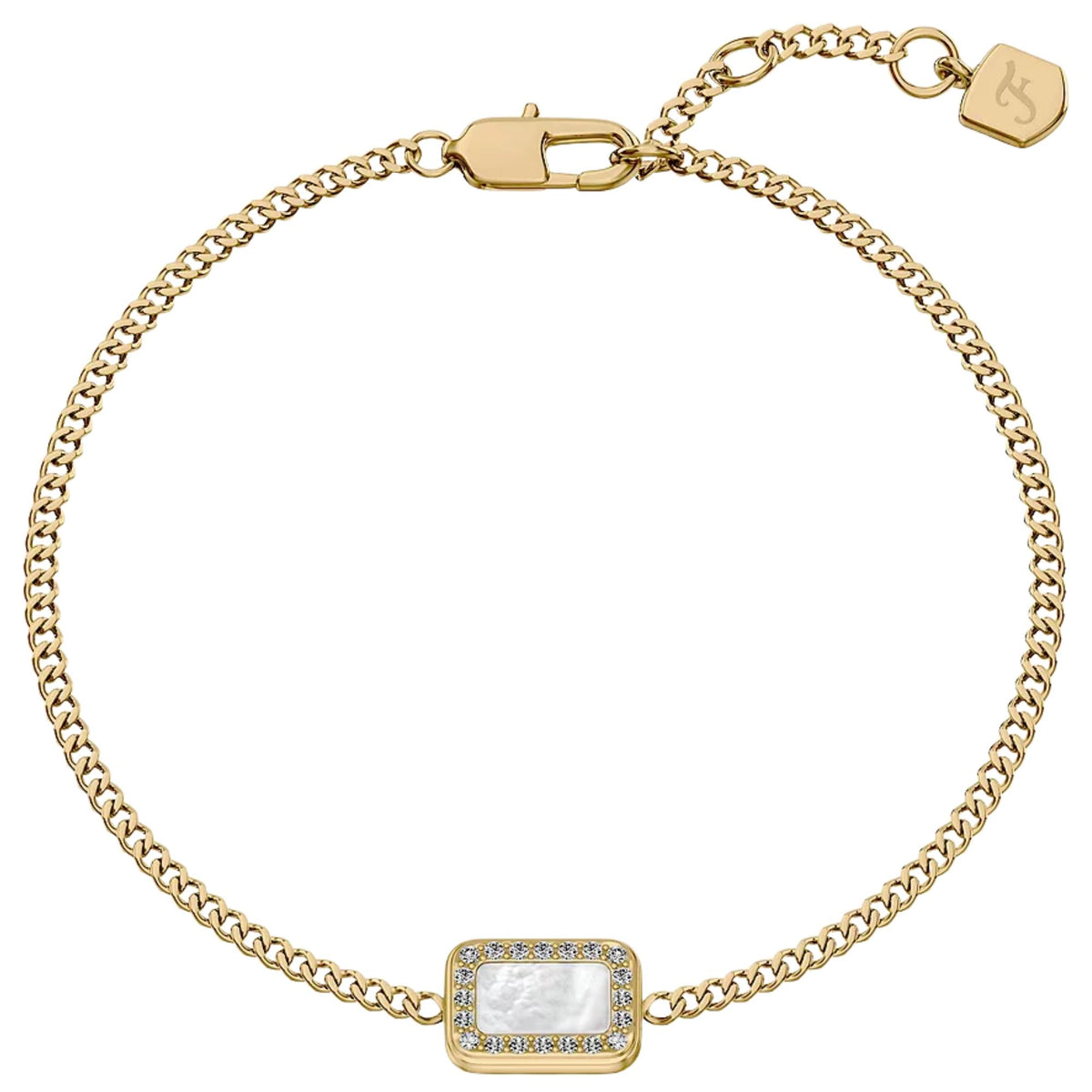 Fossil Raquel Glitz 165mm White Mother of Pearl Station Ladies Bracelet JF04998710