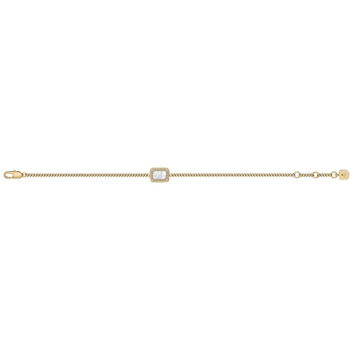 Fossil Raquel Glitz 165mm White Mother of Pearl Station Ladies Bracelet JF04998710
