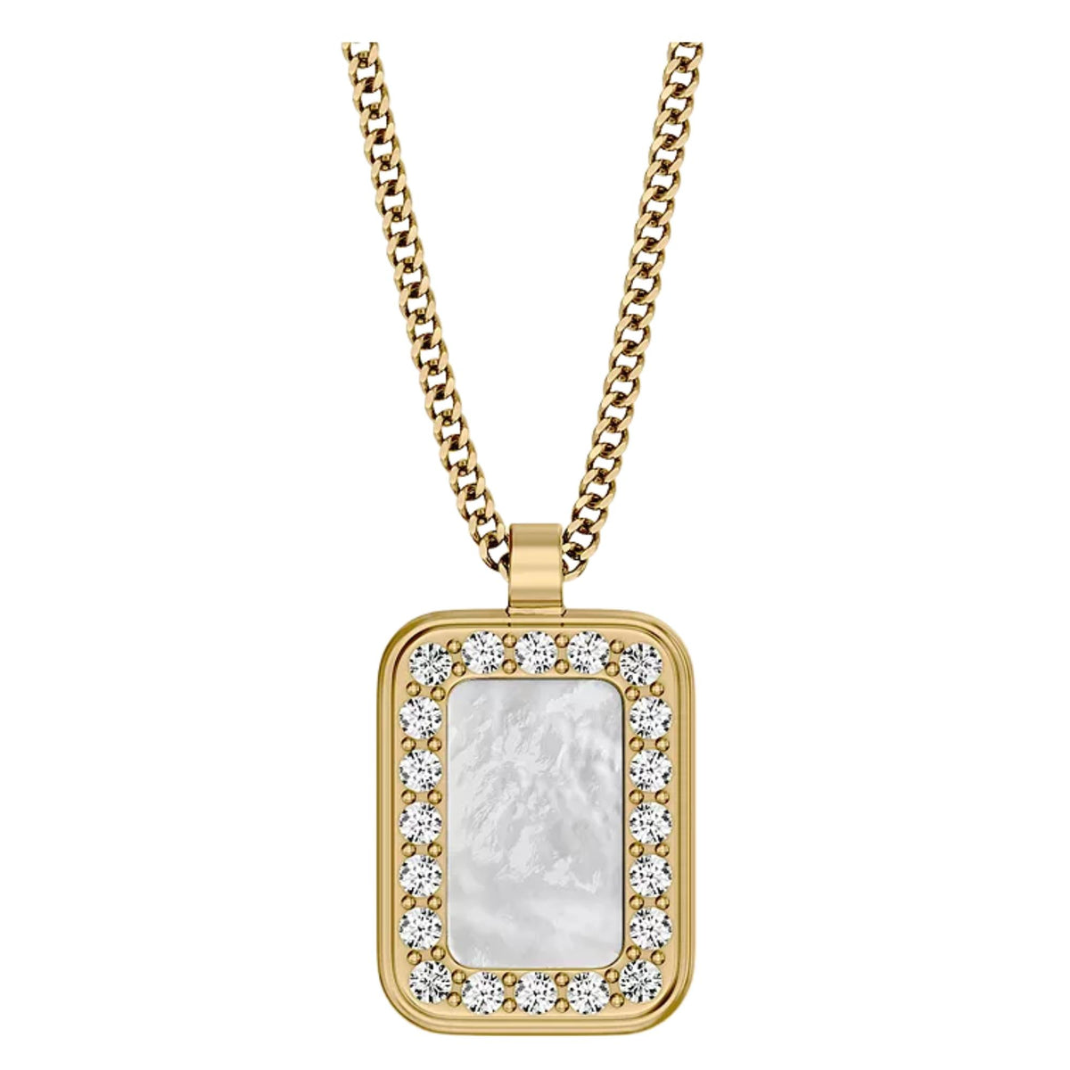 Fossil Raquel Glitz 406mm White Mother of Pearl Pendant Ladies Necklace JF04997710