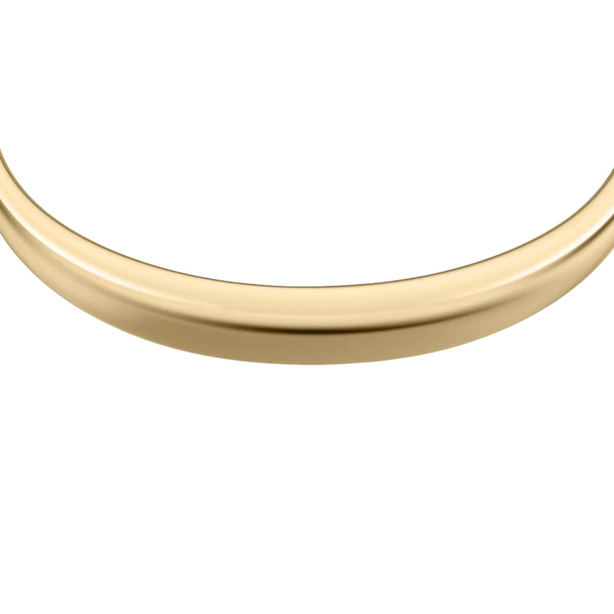 Fossil Ellis Domed 6.81mm Gold Steel Bangle Ladies Bracelet JF05000710